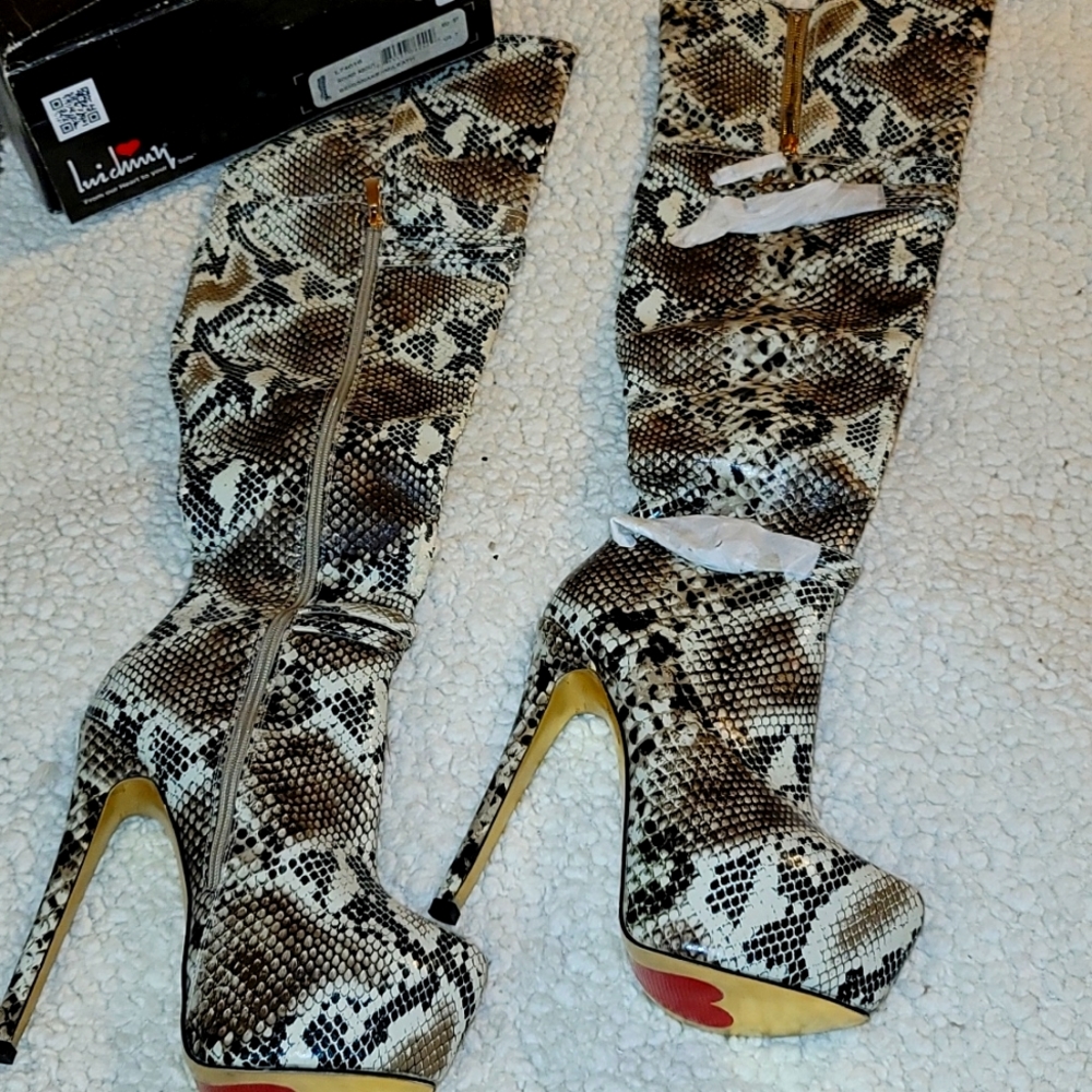Luichiny snakeskin boots
